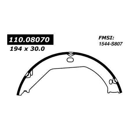 Centric Centric Premium Parking Brake Shoes, Centric Parts 111.08070 111.0807